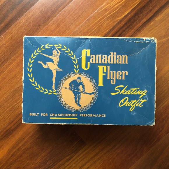 Canadian Flyer Other - Vintage Cardboard Box Canadian Flyer Ice Skates
